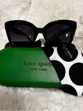 kate spade Belah Black Cat-Eye Sunglasses